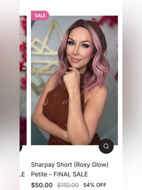 Rosy Glow Short Wavy Bob Wig - Pink Ombre